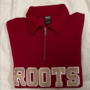 Roots Bold Red Quarter-Zip Pullover